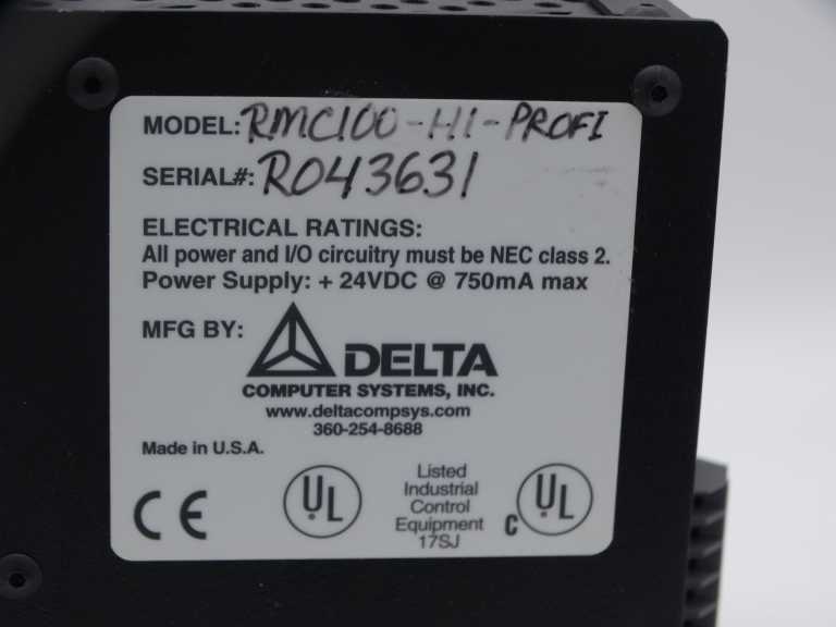 RM100-H1-PROFI PLC MODULE - DELTA COMPUTER SYSTEMS, INC.
