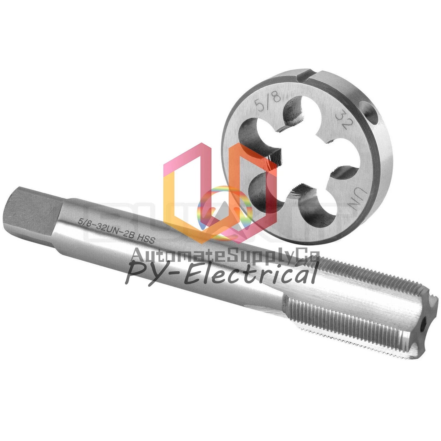 5/8"-32 UN Tap and Die Set Right Hand, 5/8 x 32 UN Thread Tap and Round Die