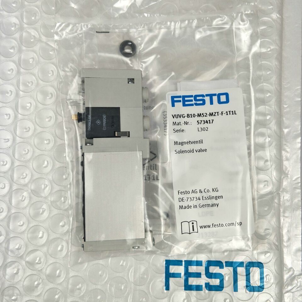 One FESTO VUVG-B10-M52-MZT-F-1T1L 573417 Solenoid Valve Free Shipping
