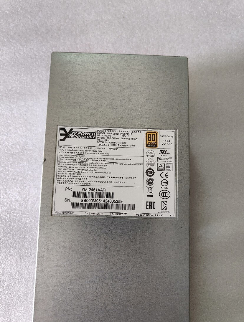 1pcs 3Y YM-2461A 460W hard drive cabinet power supply YM-2461AAR