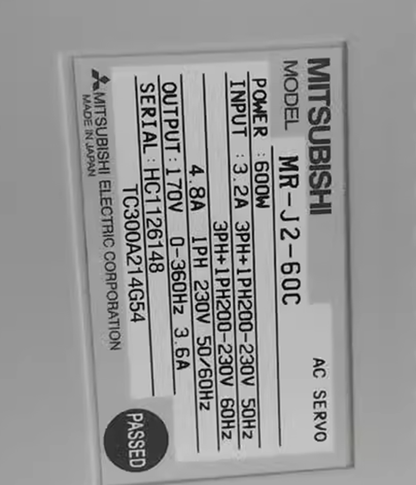 MITSUBISHI AC SERVO DRIVER MRJ260C - MITSUBISHI