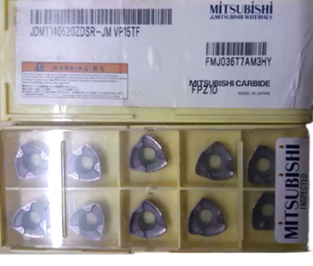 MITSUBISHI MDF Carbide Inserts: 10PCS VP15TF Set - MITSUBISHI