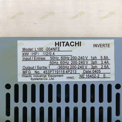 Hitachi L100-004NFE Inverter – 1PC Used, Tested Good - HITACHI