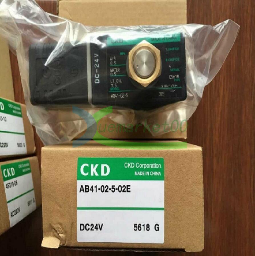 new ONE   In Box CKD AB41-02-5-02E DC24V Solenoid Valve