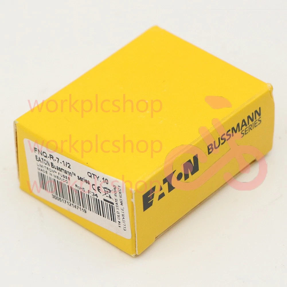 10PCS BUSSMANN FNQ-R-7-1/2 (FNQ-R-7.5) 7.5 Amp 600V Time Delay Fuses #US