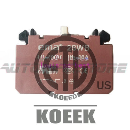 1PCS 2SWB 22mm push button switch with one normally closed contact