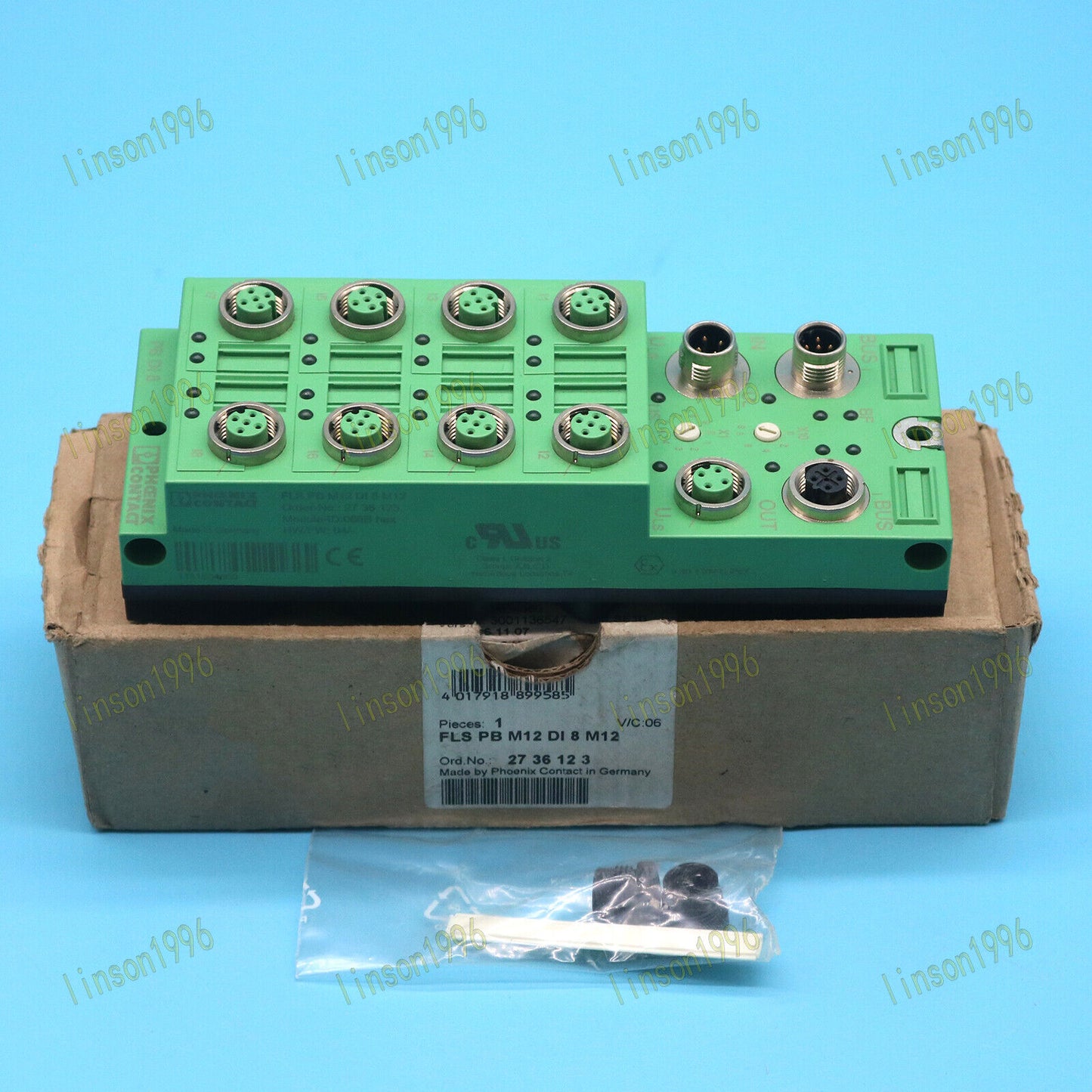 new One Phoenix FLS PB M12 DI 8 M12 2736123 Connector Module Fast - PHOENIX