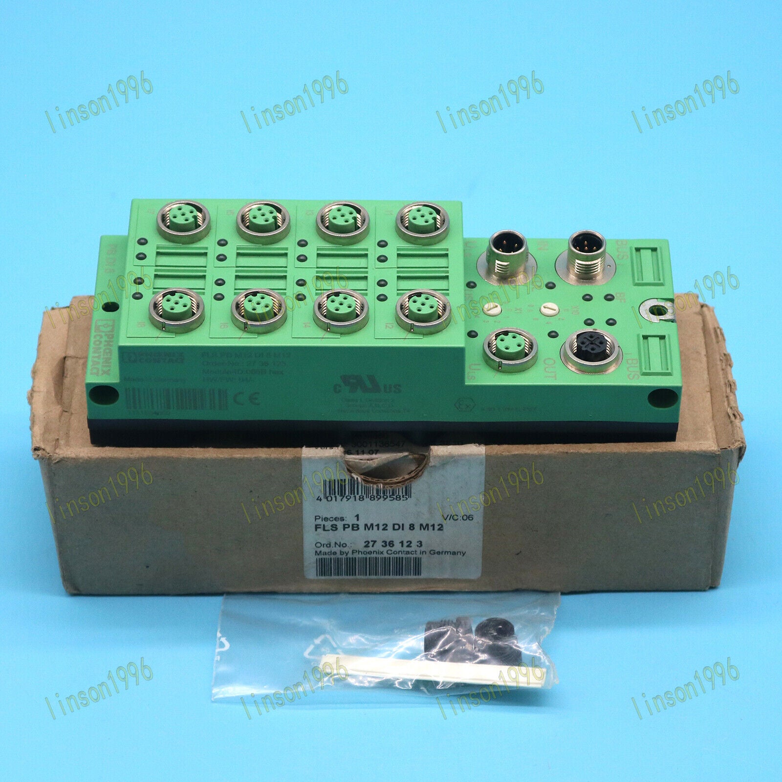 new One Phoenix FLS PB M12 DI 8 M12 2736123 Connector Module Fast - PHOENIX