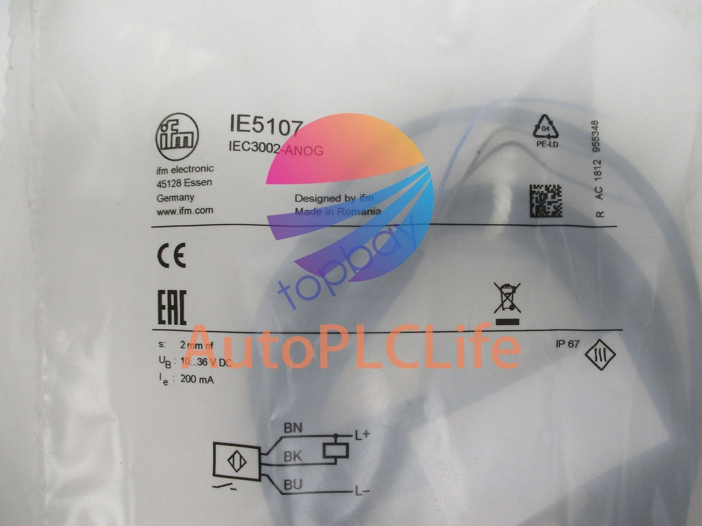 IFM EFECTOR IE5107 IEC3002-ANOG 10-36VDC NSMP