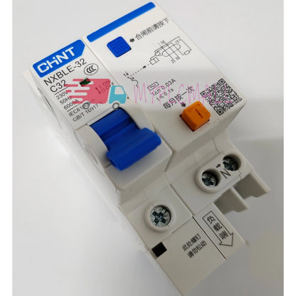 1Pc For CHNT NXBLE-32 C32 1P+N 32A Leakage Circuit Breaker Protector #YP1