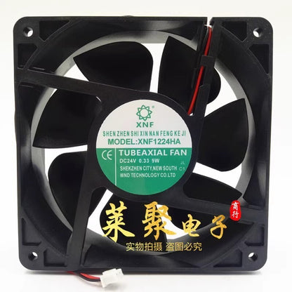 XNF XNF1224HA 12038 DC24V 0.33A 9W 12CM 2-Pin Cooling Fan
