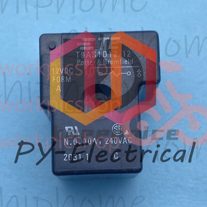 1PC TE T9AS1D12-12 12VDC Power Relay 30A 240VAC SPST 4Pins