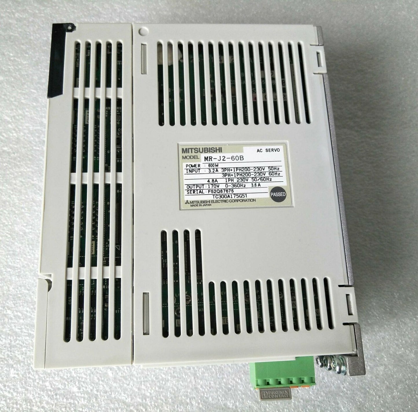 Used Mitsubishi servo drive MR-J2-60B – Tested Good Condition - MITSUBISHI
