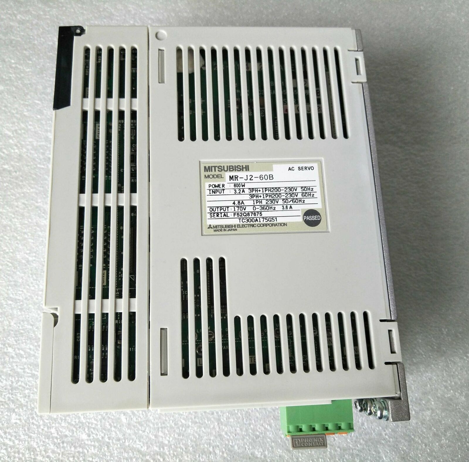 Used Mitsubishi servo drive MR-J2-60B – Tested Good Condition - MITSUBISHI