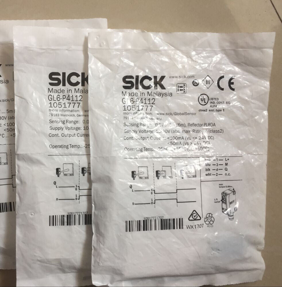 ONE SICK Photoelectric Switch Sensor 1051777 GL6-P4112 Fast - SICK