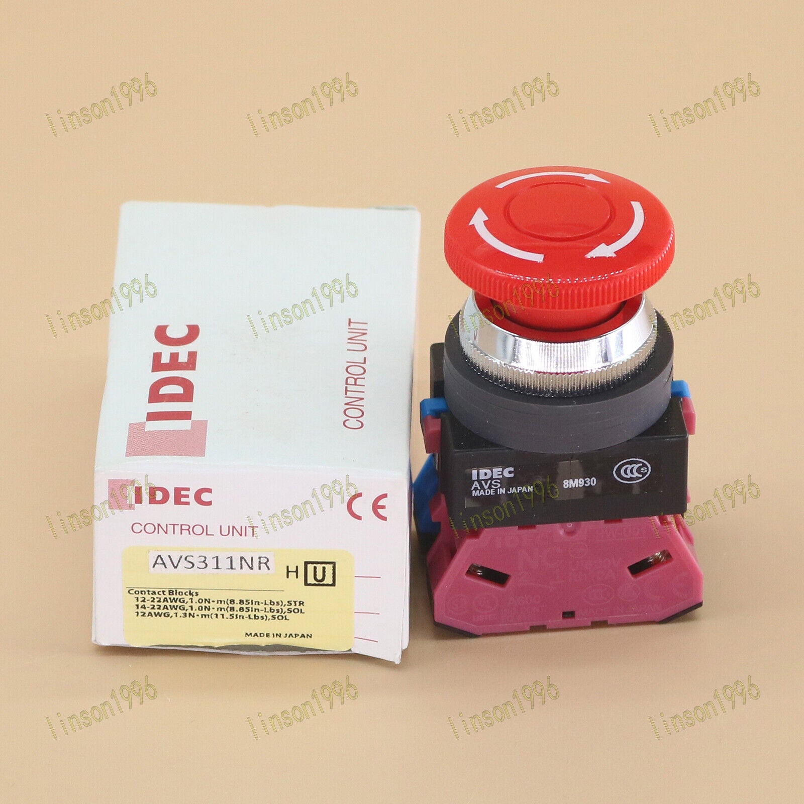 IDEC Emergency Stop Button Switch AVS311NR Fast Delivery - IDEC