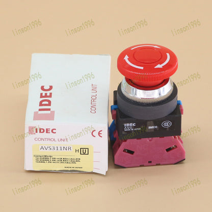 IDEC Emergency Stop Button Switch AVS311NR Fast Delivery - IDEC