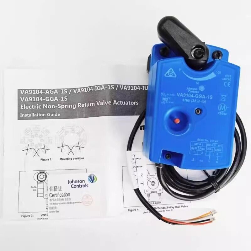 new Johnson VA9104-GGA-1S 24V Feedback Adjustable Actuator Electrically Ball Valve