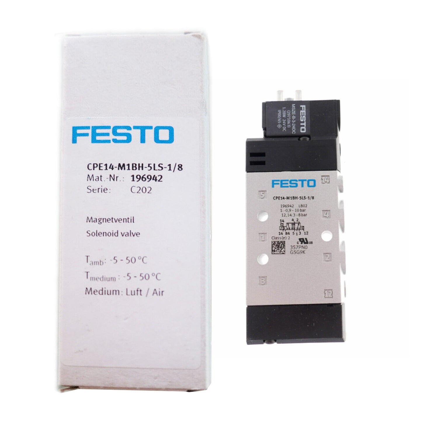 new 1PC Festo CPE14-M1BH-5LS-1/8 196942 Solenoid Valve - FESTO