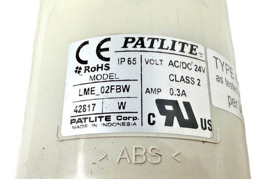 used Patlite LME-402FBW-RGBC Signal Tower LME_02FBW - P LITE