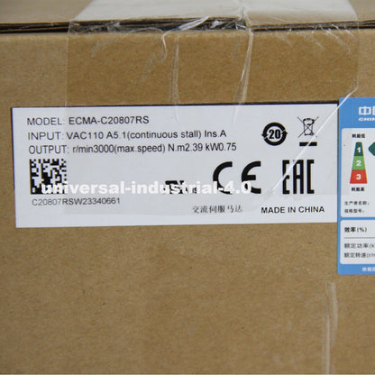 Delta ECMA-C20807RS AC Servo Motor Drive 220V 750W 2.39NM 3000rpm - DELTA