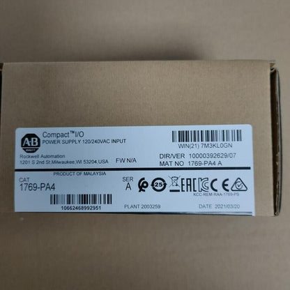 Allen-Bradley CompactLogix Power Supply Module AB 1769-PA4 US Surplus - ALLEN-BRADLEY