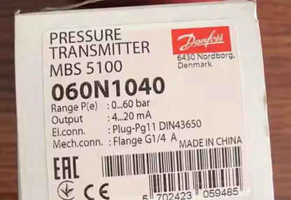 new 1pcs Danfoss MBS5100 060N1040 0-60bar Pressure Transmitter Sensor - DANFOSS
