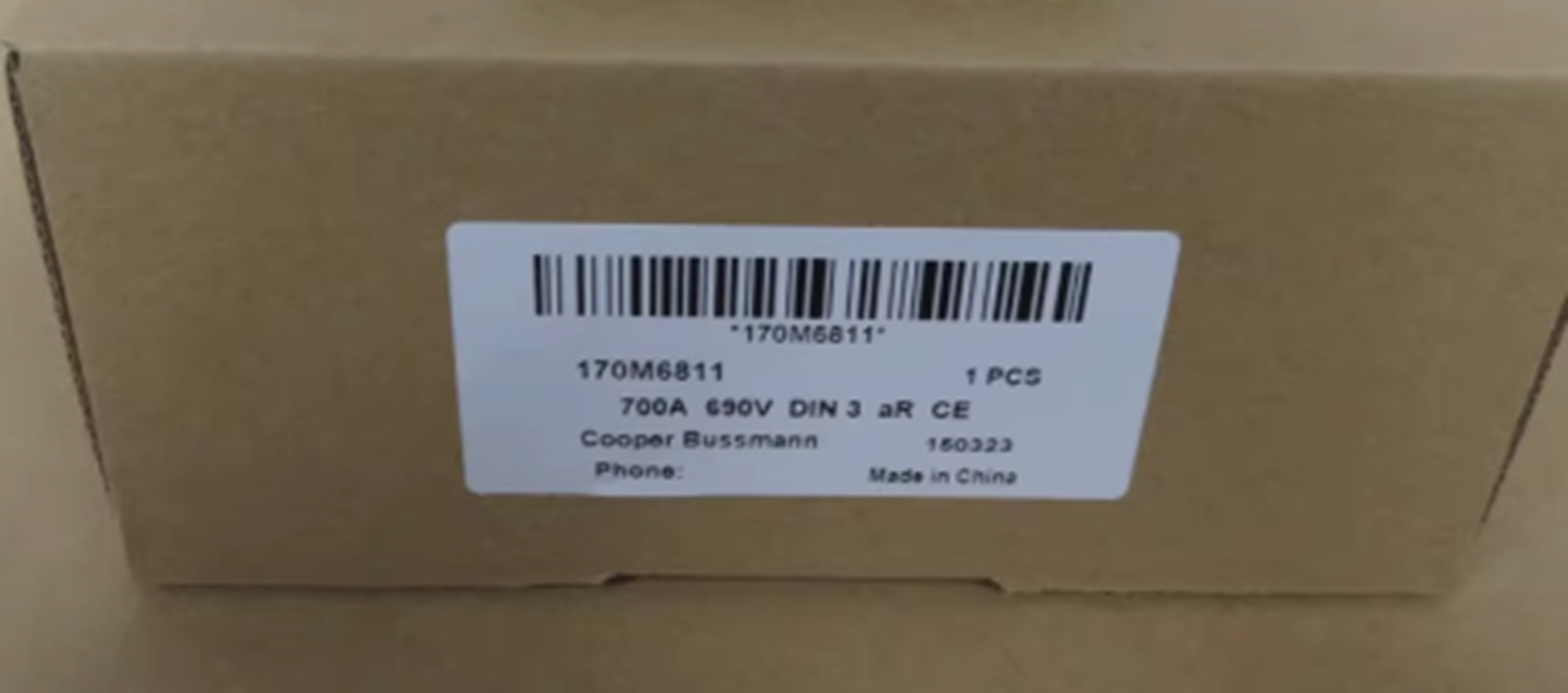 new  BUSSMANN 170M6811 Fuse 700A 690V BUSSMANN