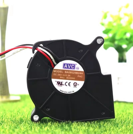 AVC BA06025B24H 6025 DC24V 0.3A 6CM 3-Wire Turbo Cooling Fan