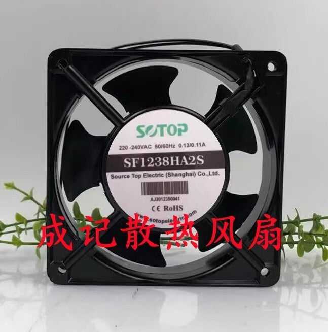 SOTOP SF1238HA2S AC220V-240V 0.13/0.11A Metal High Airflow Cooling Fan