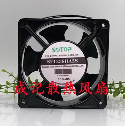 SOTOP SF1238HA2S AC220V-240V 0.13/0.11A Metal High Airflow Cooling Fan