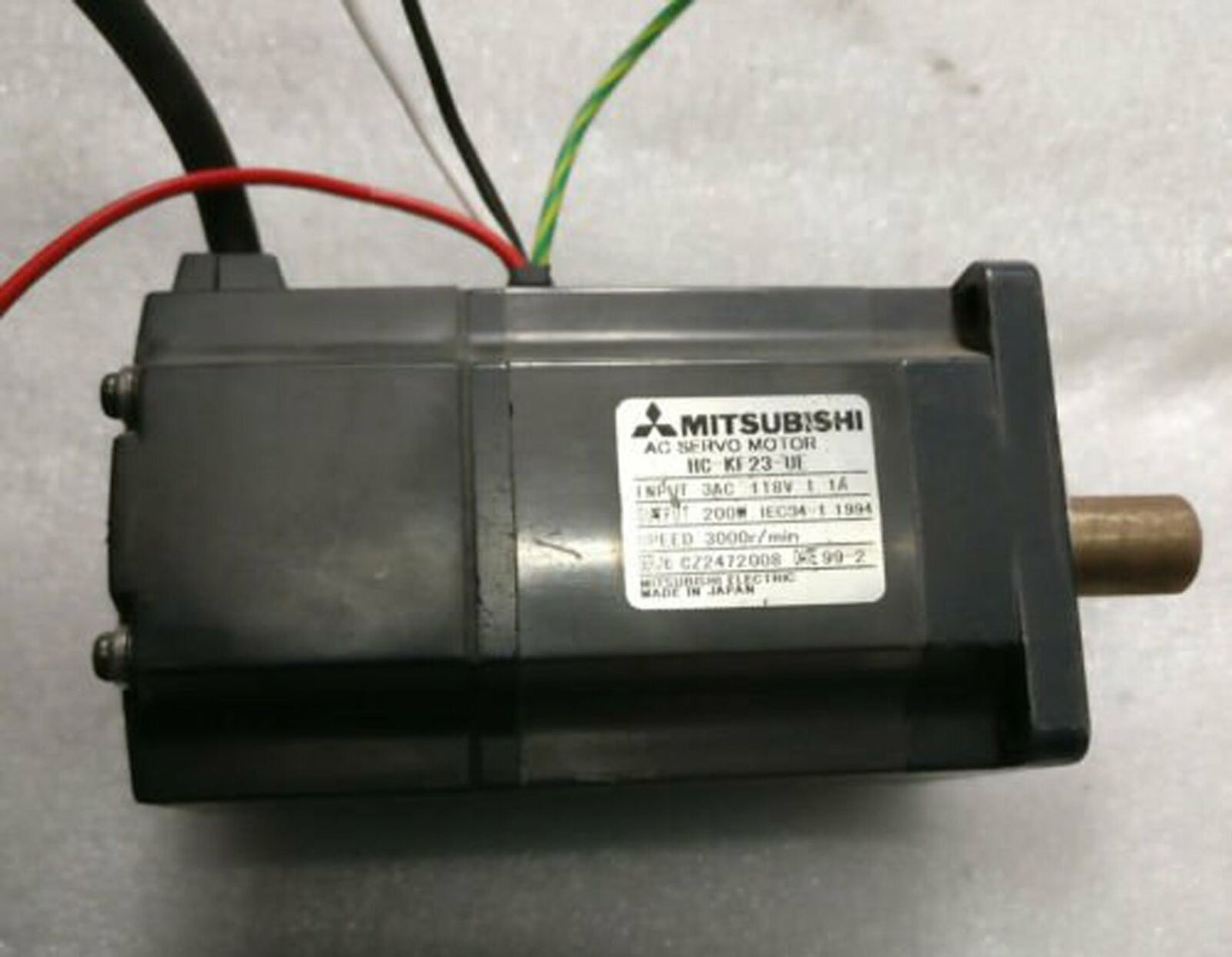 Used Mitsubishi ONE servo motor HC-KF23 UE tested in good condition - MITSUBISHI