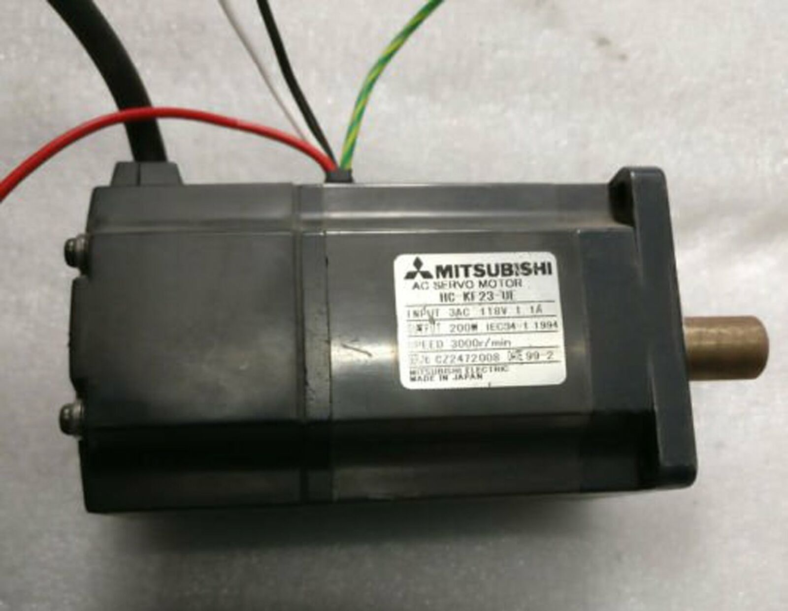 Used Mitsubishi ONE servo motor HC-KF23 UE tested in good condition - MITSUBISHI