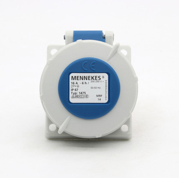 1PCS  MENNEKES TYP:1475 TYP1475 IP67 16A INDUSTRIAL PLUG FREE SHIP