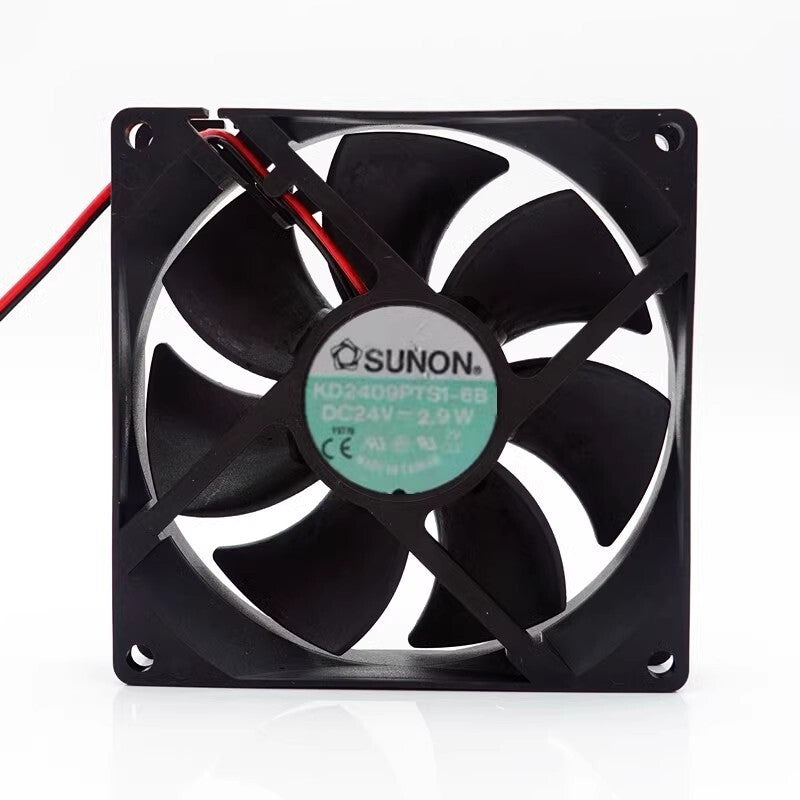 SUNON KD2409PTS1-6B 9025 DC24V 2.9W 9CM 2-Wire Inverter Cooling Fan