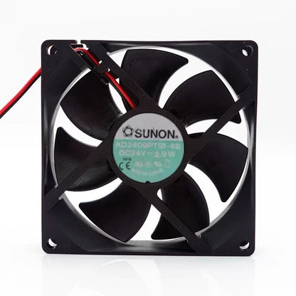 SUNON KD2409PTS1-6B 9025 DC24V 2.9W 9CM 2-Wire Inverter Cooling Fan