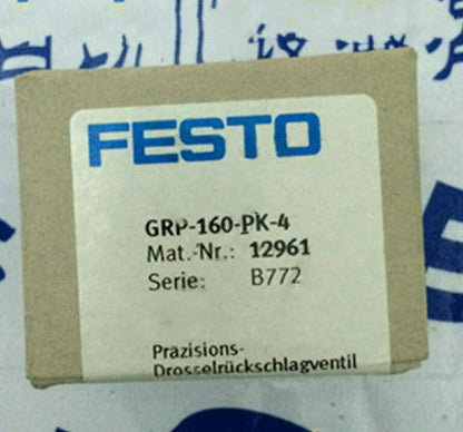 FESTO Flow Control Valve, GRP-160-PK-4, Industrial Flow Control, 12961 Model - FESTO