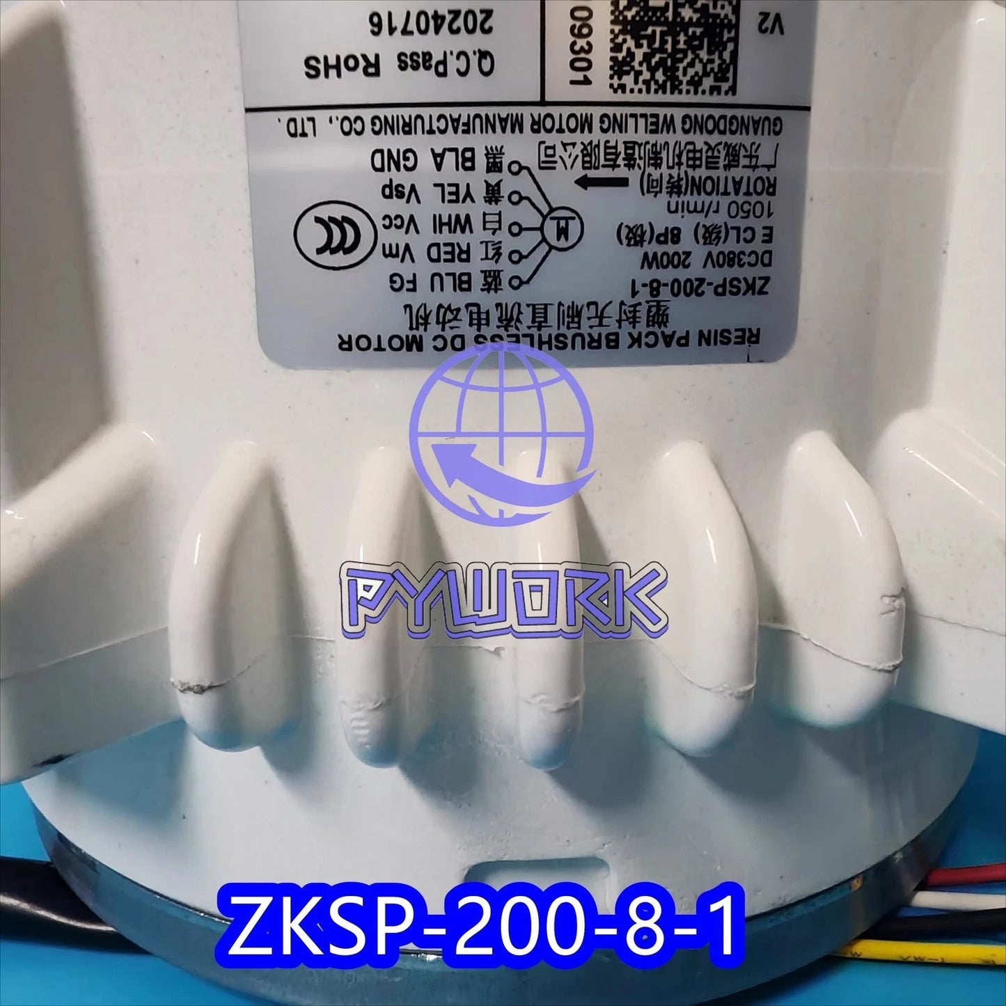 1PC Central air conditioning DC motor ZKSP-200-8-1, forward rotation 5-wire 200W