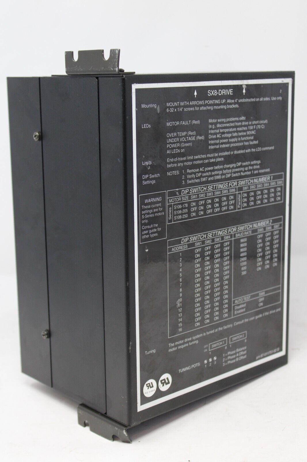 used Parker 87-011751-02 D SX6 Drive 8701175102D Indexer - PARKER AUTOMATION SOLUTIONS