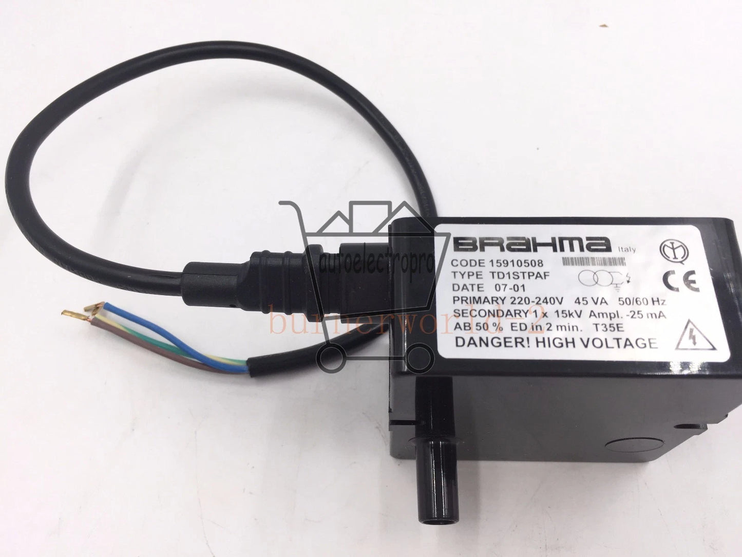 BRAHMA TD1STPAF Single Pole Ignition Transformer For Baltur Burner Coil Igniter~