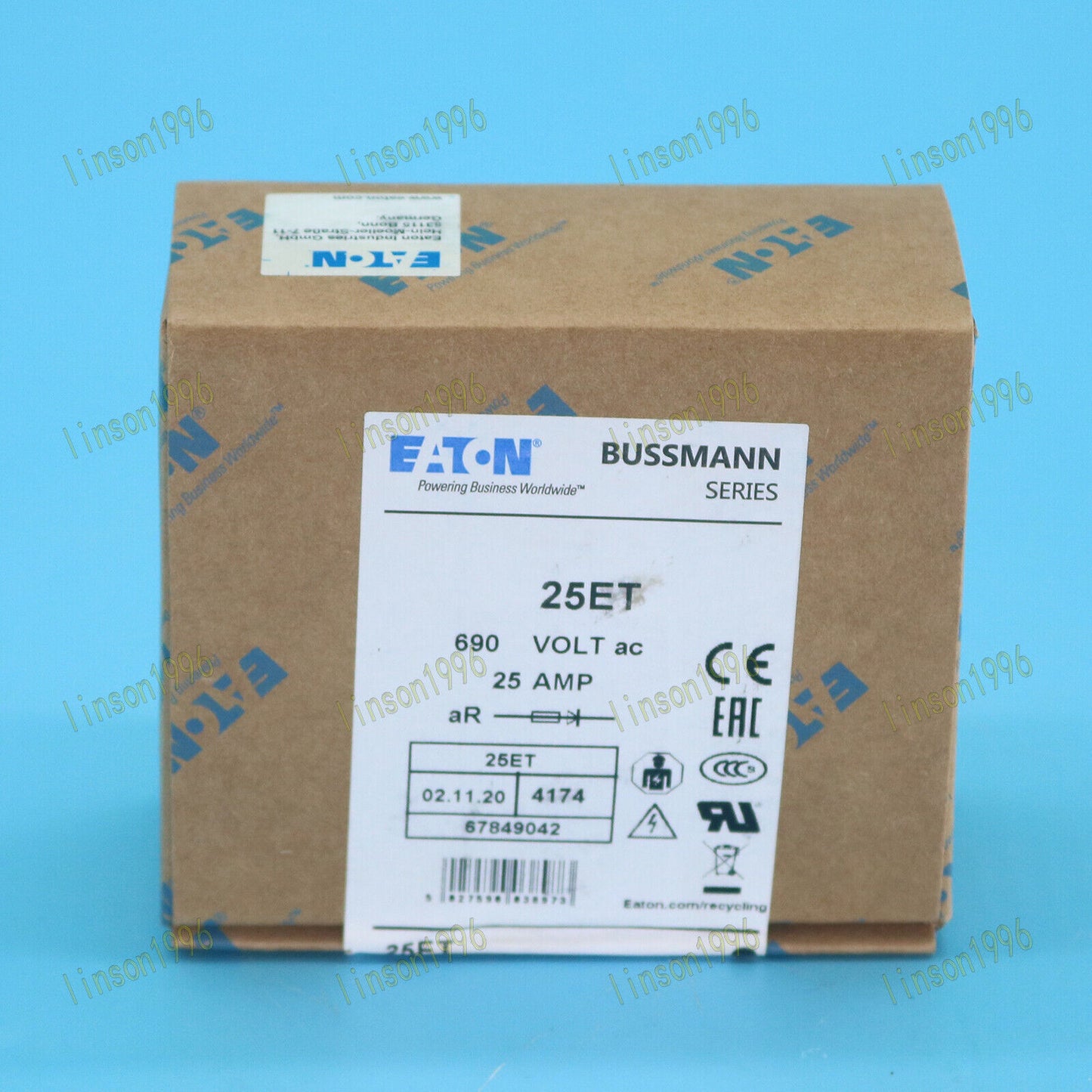 Bussmann BS88:4 25ET 25A 690Vac Fuse 10PC/Box - BUSSMANN
