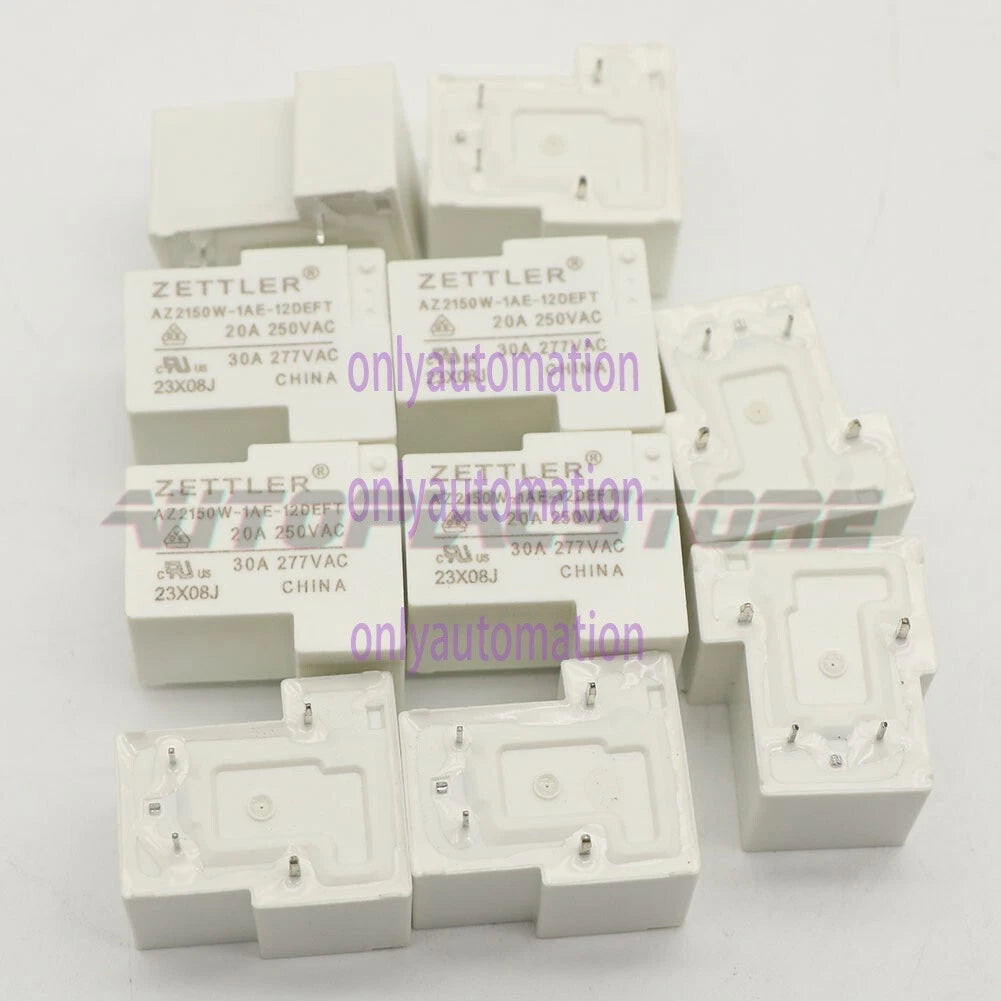 10Pcs ZETTLER AZ2150W-1AE-12DEFT 12VDC Automotive Relay 20A 250VAC 4Pins~