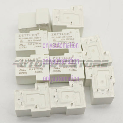 10Pcs ZETTLER AZ2150W-1AE-12DEFT 12VDC Automotive Relay 20A 250VAC 4Pins~