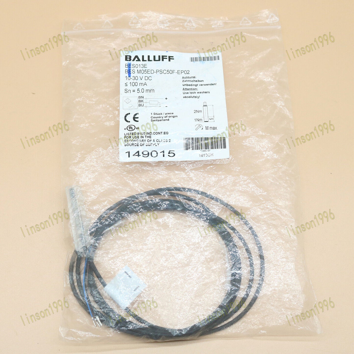 ONE BALLUFF Proximity Switch BES M05ED-PSC50F-EP02 - BALLUFF