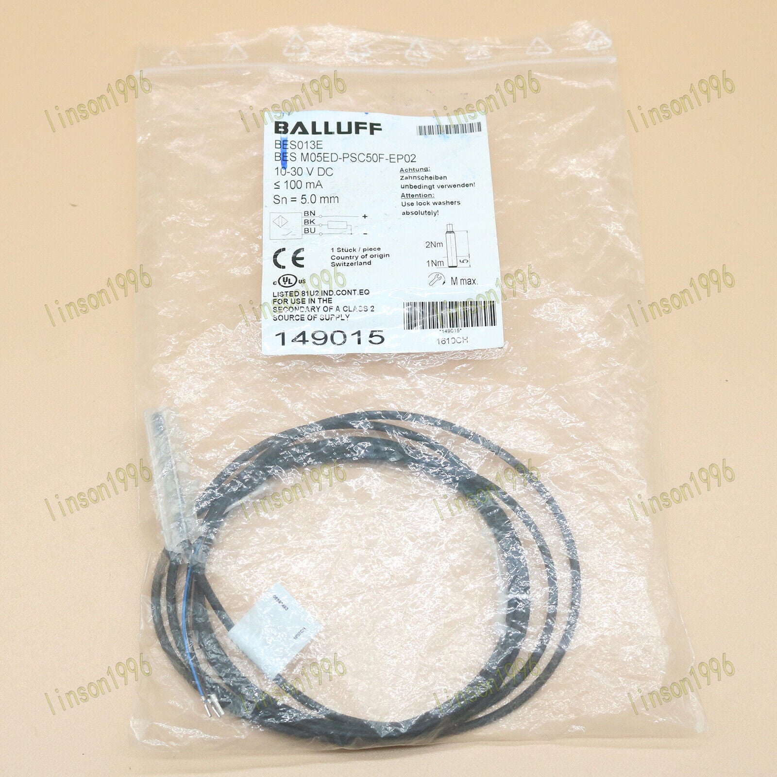 ONE BALLUFF Proximity Switch BES M05ED-PSC50F-EP02 - BALLUFF