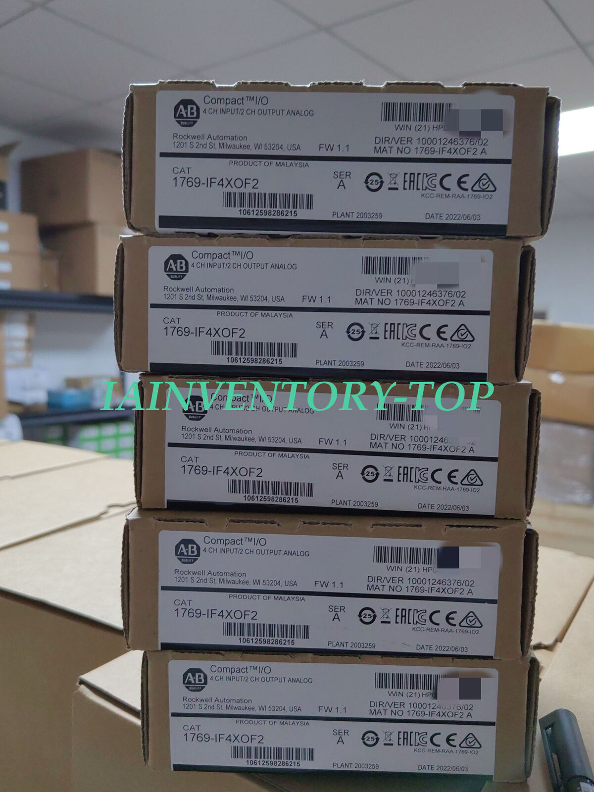 1PC Allen-Bradley PLC Input/Output Module 1769-IF4XOF2 with 2-Year