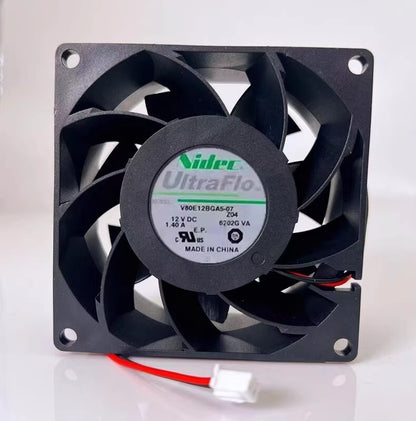 NIDEC V80E12BGA5-07 8038 DC12V 1.4A 8CM 2-Wire High Airflow Cooling Fan