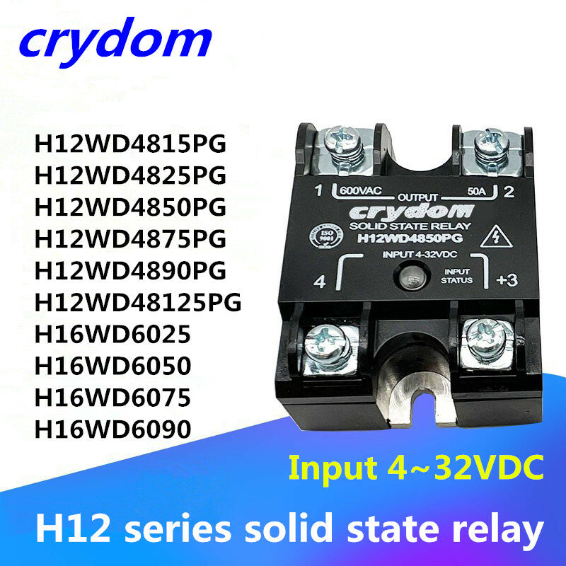new Crydom Solid State Relay H12WD4890PG H16WD6090 15A~125A 4~32VDC/600VAC