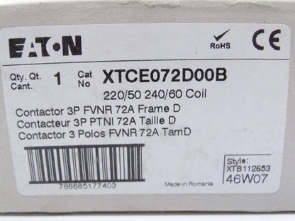 Eaton XTCE072D00B Contactor - EATON