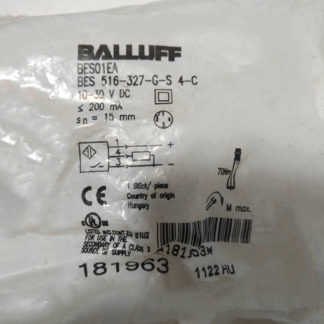 ONE BALLUFF BES 516-327-G-S4-C PROXIMITY SENSOR - BALLUFF